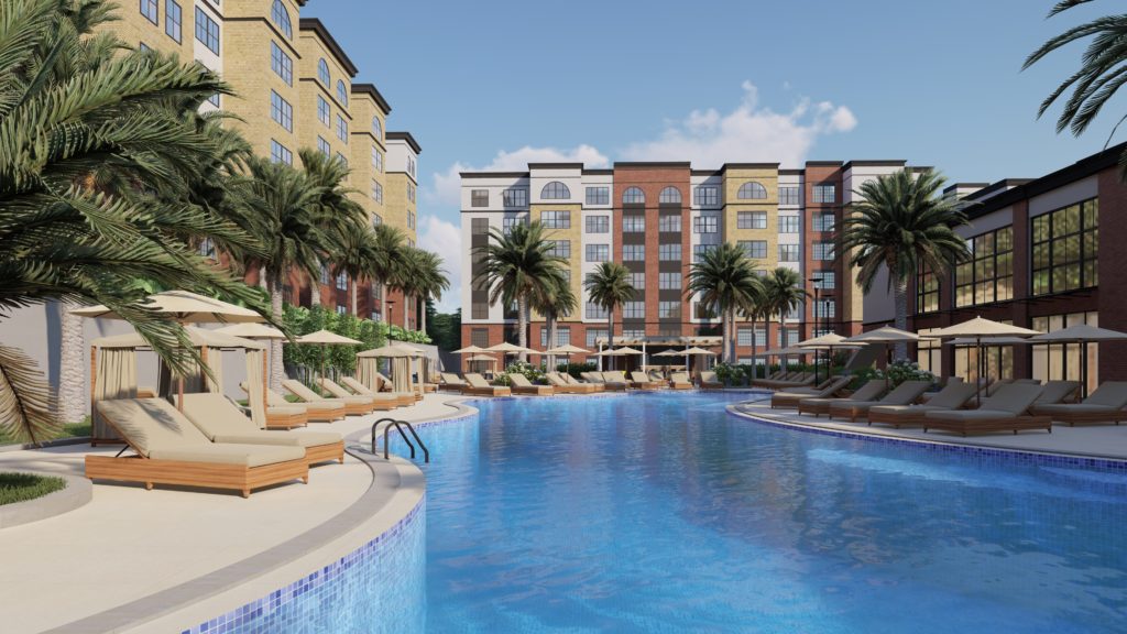 Sycamore resort rendered image of poolside